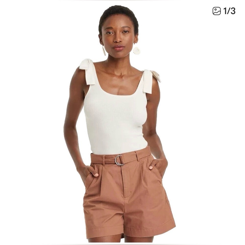 Women's Slim Fit Rib-knit Tank Top - A New Day Cream S